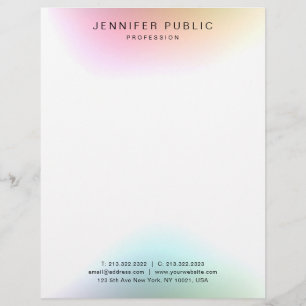 Elegant Modern Colourful Simple Design Template Custom Letterhead