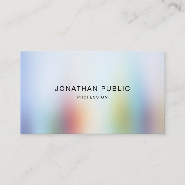 Elegant Modern Colourful Template Professional Business Card (Front)