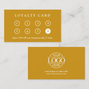 Elegant Modern Company Business Logo Mustard Loyalty Card