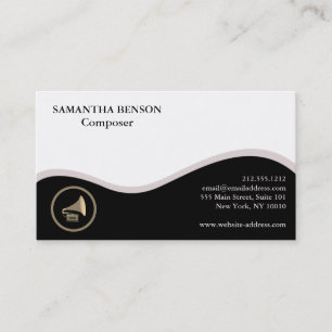 Elegant Modern Composer Arranger Music Musician  Business Card