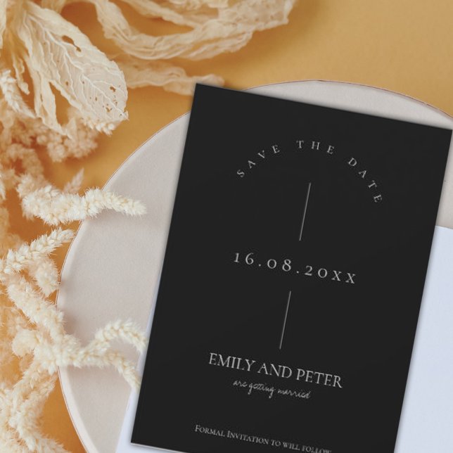 Elegant Modern Contemporary Minimalist Wedding Save The Date (Creator Uploaded)