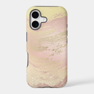 Elegant modern copper rose gold marble glitter