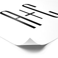 Elegant Modern Couples Initials | White & Black