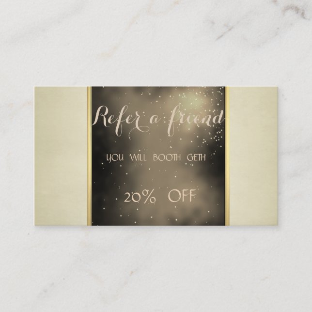 Elegant  Modern ,Cream Referral Card (Front)