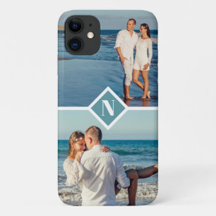 Elegant modern custom couple photo monogram Case-Mate iPhone case