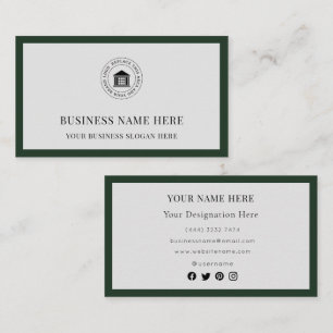 Elegant Modern Custom Logo Minimalist Simple Business Card
