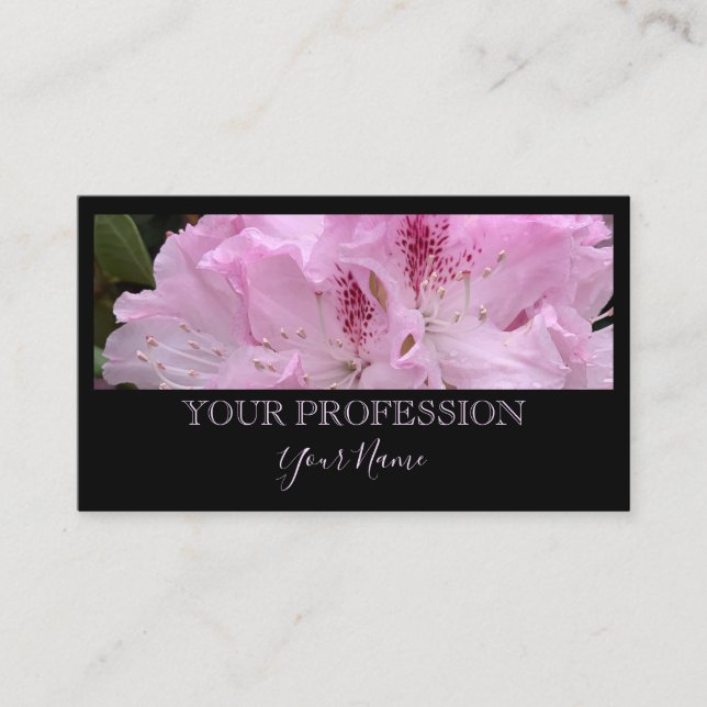 Elegant Modern Custom Photo Black Professional  Business Card (Front)
