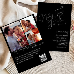 Elegant Modern Custom Simple Photo Wedding Invitation