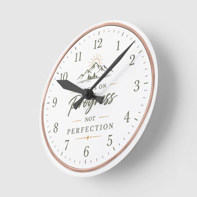 Elegant Modern Custom Watch Design Round Clock (Angle)