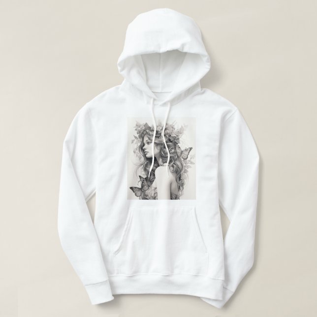 Elegant Modern Cute Custom Add Your Own Photo Hoodie (Design Front)