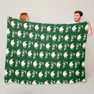 Elegant Modern Cute Delicious Hot Green Tea Fleece Blanket