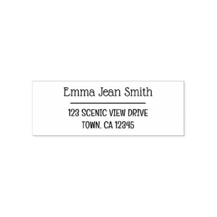 Elegant Modern Cute Sans Serif Return Address Self-inking Stamp