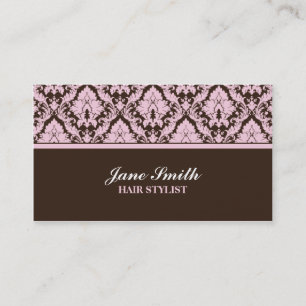 Elegant Modern Damask Floral Stylish Classy Business Card