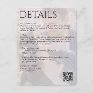 Elegant Modern Dark Purple Details Enclosure Card