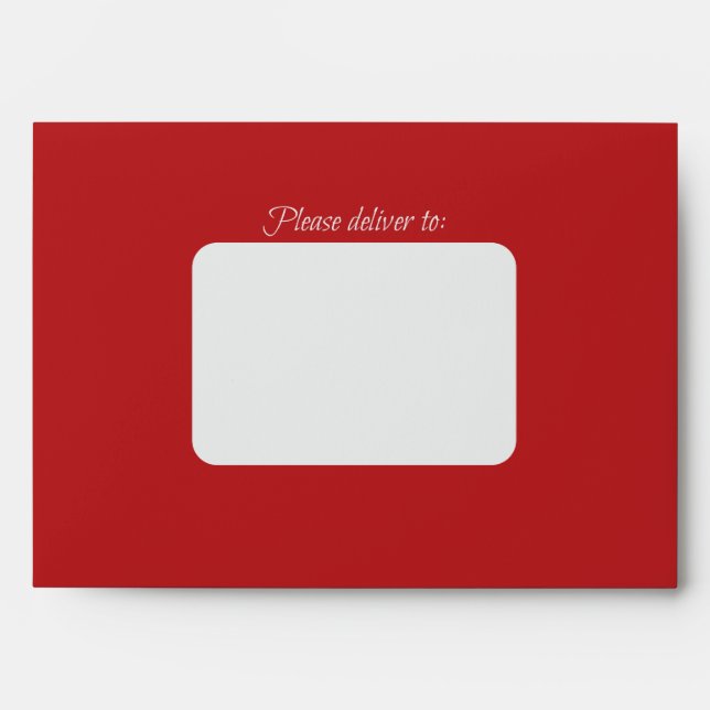 Elegant modern dark red envelope (Front)