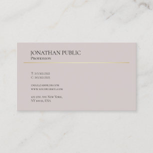 Elegant Modern Design Clean Plain Professional Business Card