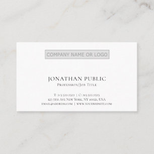 Elegant Modern Design Minimalistic Company Business Card
