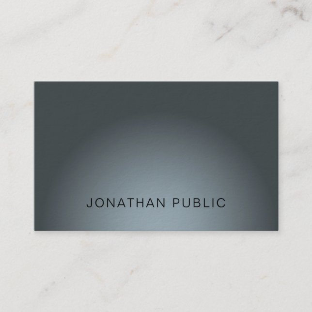 Elegant Modern Design Professional Luxury Plain Business Card (Front)