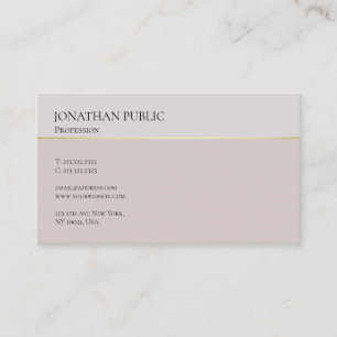 Elegant Modern Design Simple Plain Professional Business Card