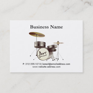 Elegant Modern Drum Lesson Business Card