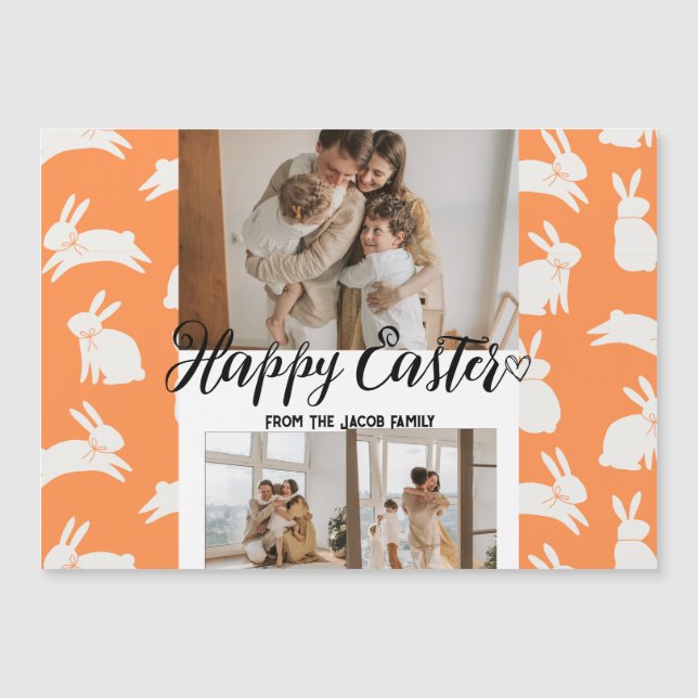 elegant modern Easter, family three photo collage  (Front)