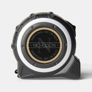 Elegant Modern Editable Monogram Black White Gold 1