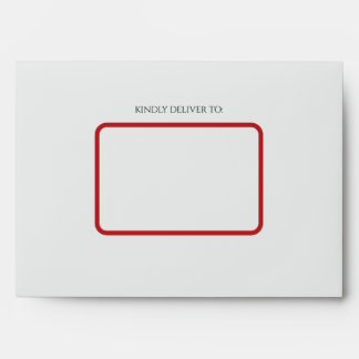 Elegant modern envelope with red interior colour