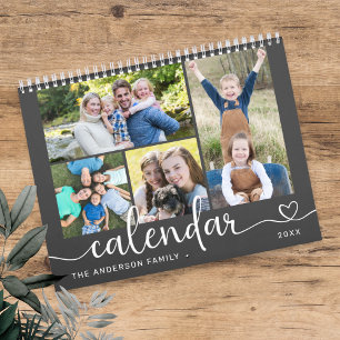 Elegant Modern Family Photos 2026 Calendar