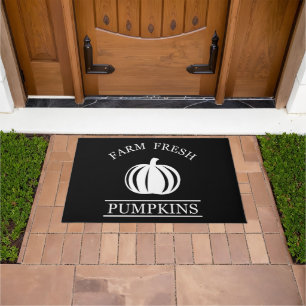 Elegant Modern farm fresh pumpkins fall autumn Doormat