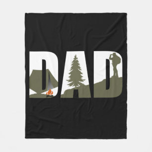 Elegant Modern Fathers Day Gift Hiking Camping Dad Fleece Blanket