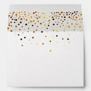 Elegant Modern Faux Gold Glitter Chic Envelope