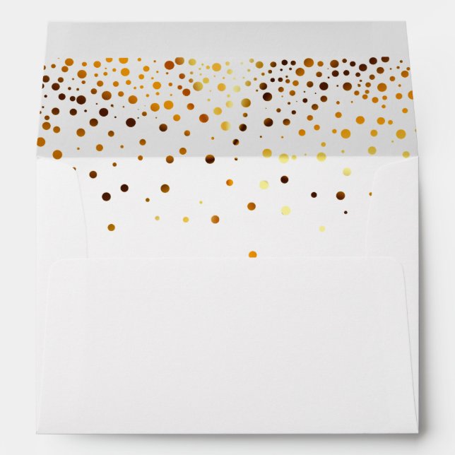 Elegant Modern Faux Gold Glitter Chic Envelope (Back (Bottom))