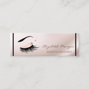 Elegant Modern,Faux Lashes,Makeup Artist Mini Business Card