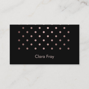 elegant modern faux rose gold polka dots business card