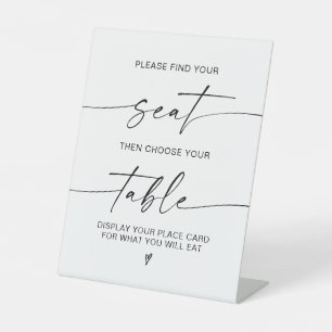 Elegant Modern Find your seat Wedding Seating Sign