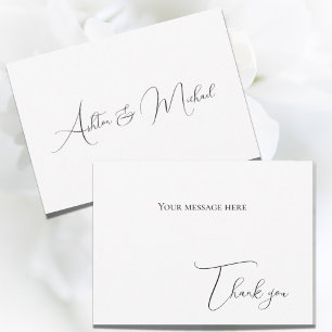 Elegant Modern Flat Thank You Card