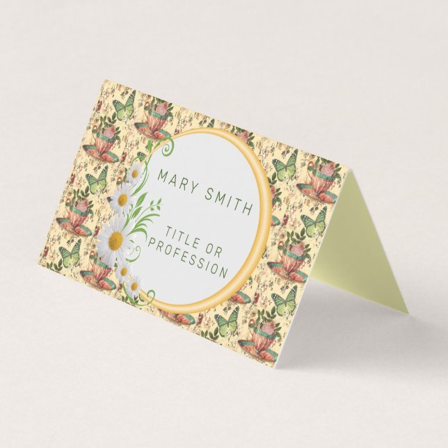 Elegant Modern Floral Business Card (Front)