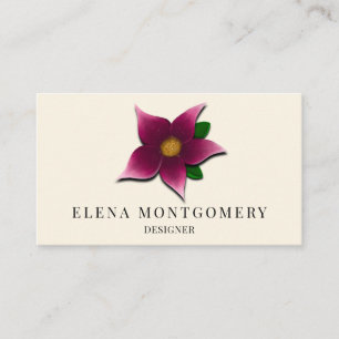 Elegant Modern Floral Business Card