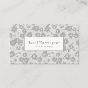 Elegant Modern Floral Business Card Custom