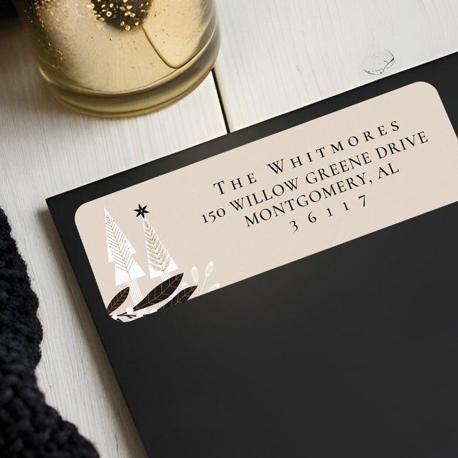 Elegant Modern Floral Evergreen Christmas Tree  (Creator Uploaded)