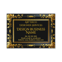 Elegant Modern Floral Gold Black Ornate