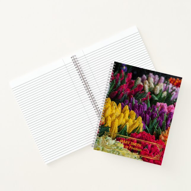 Elegant Modern Floral Gold Notebook (Inside)