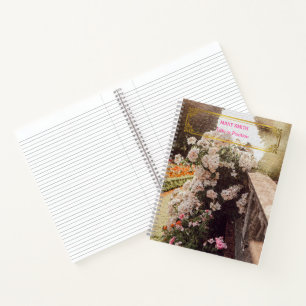Elegant Modern Floral Gold Notebook