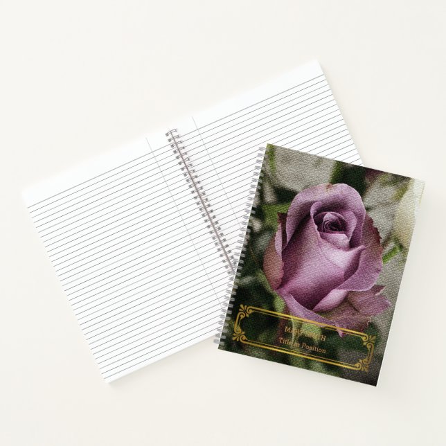Elegant Modern Floral Gold Notebook (Inside)