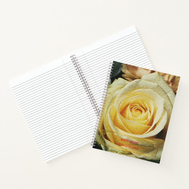 Elegant Modern Floral Gold Notebook (Inside)