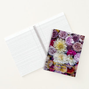 Elegant Modern Floral Gold Notebook