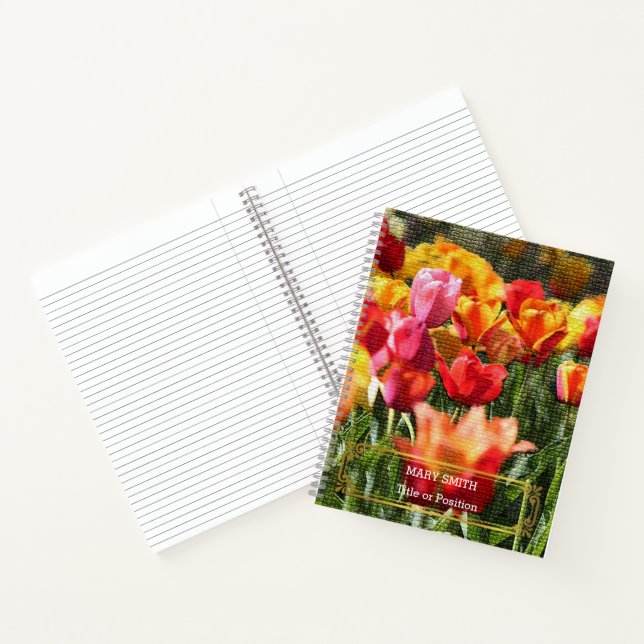 Elegant Modern Floral Gold Notebook (Inside)