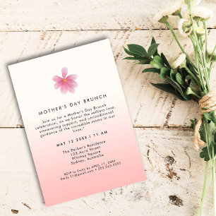 Elegant modern Floral mother's day BRUNCH Invitation