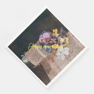 Elegant Modern Floral Napkin