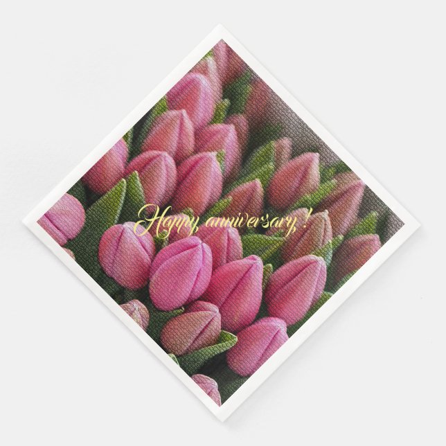 Elegant Modern Floral Napkin (Corner)